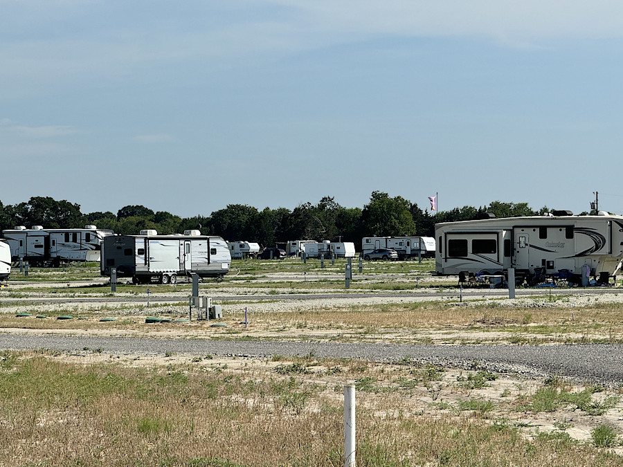 Campsites over the field